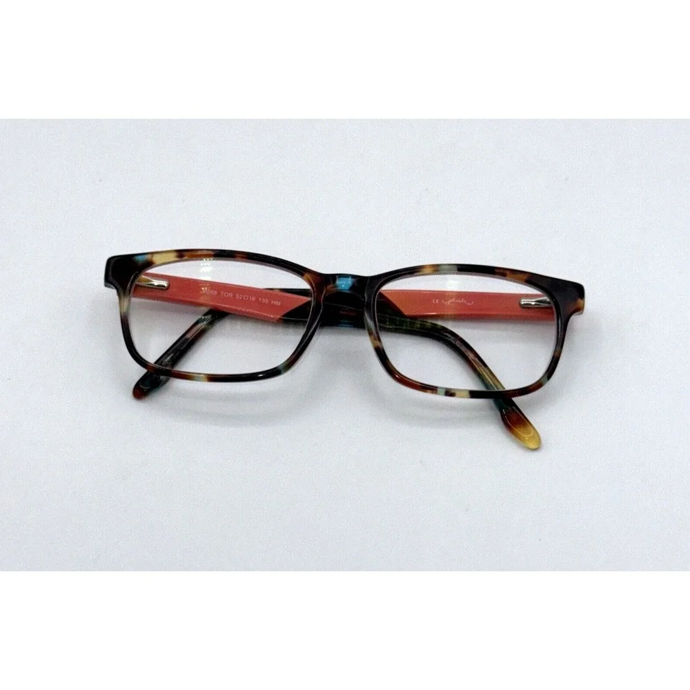 Phoebe Eyeglasses Frame P268 Women Tortoise Coral Full Rim 52-16-135 FRAME ONLY